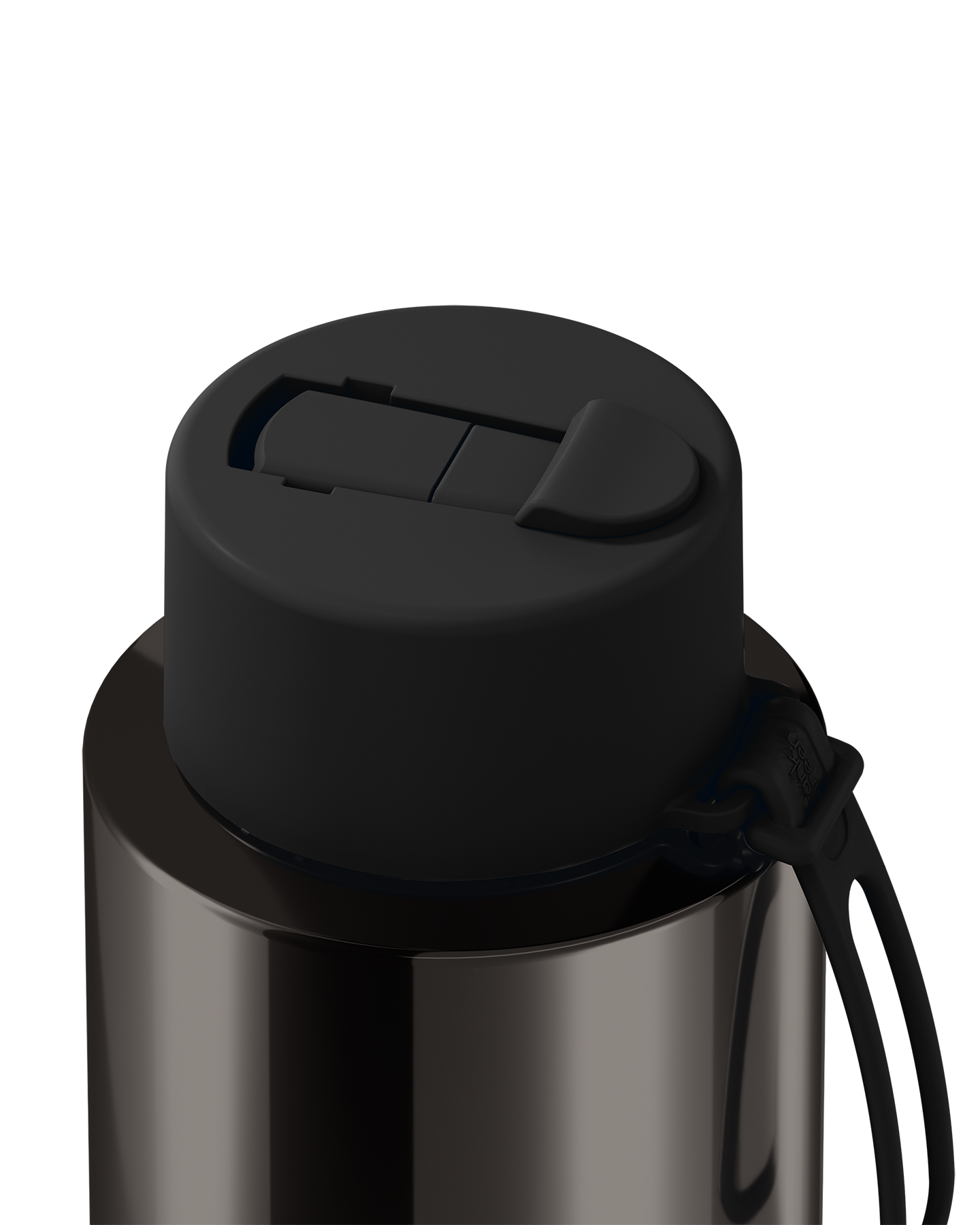 34oz Stainless Steel Ceramic Reusable Bottle Shadow Chrome with Flip Straw Lid