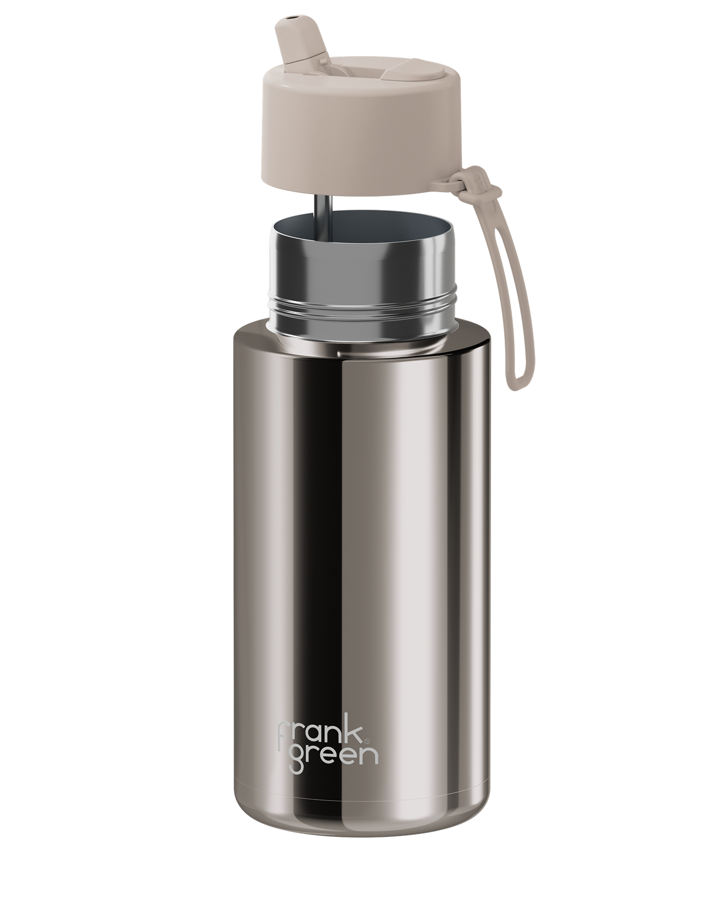 34oz Stainless Steel Ceramic Reusable Bottle Chrome Moon Dust with Flip Straw Moon Dust