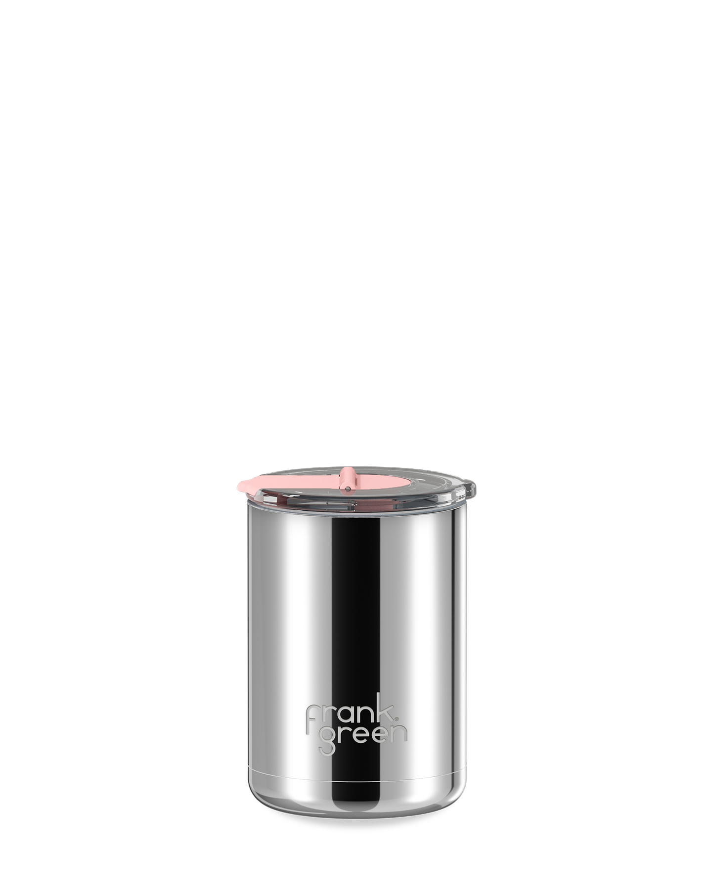 12oz Ceramic Coffee Cup with Hinged Screw Lid Chrome Silver/Blushed