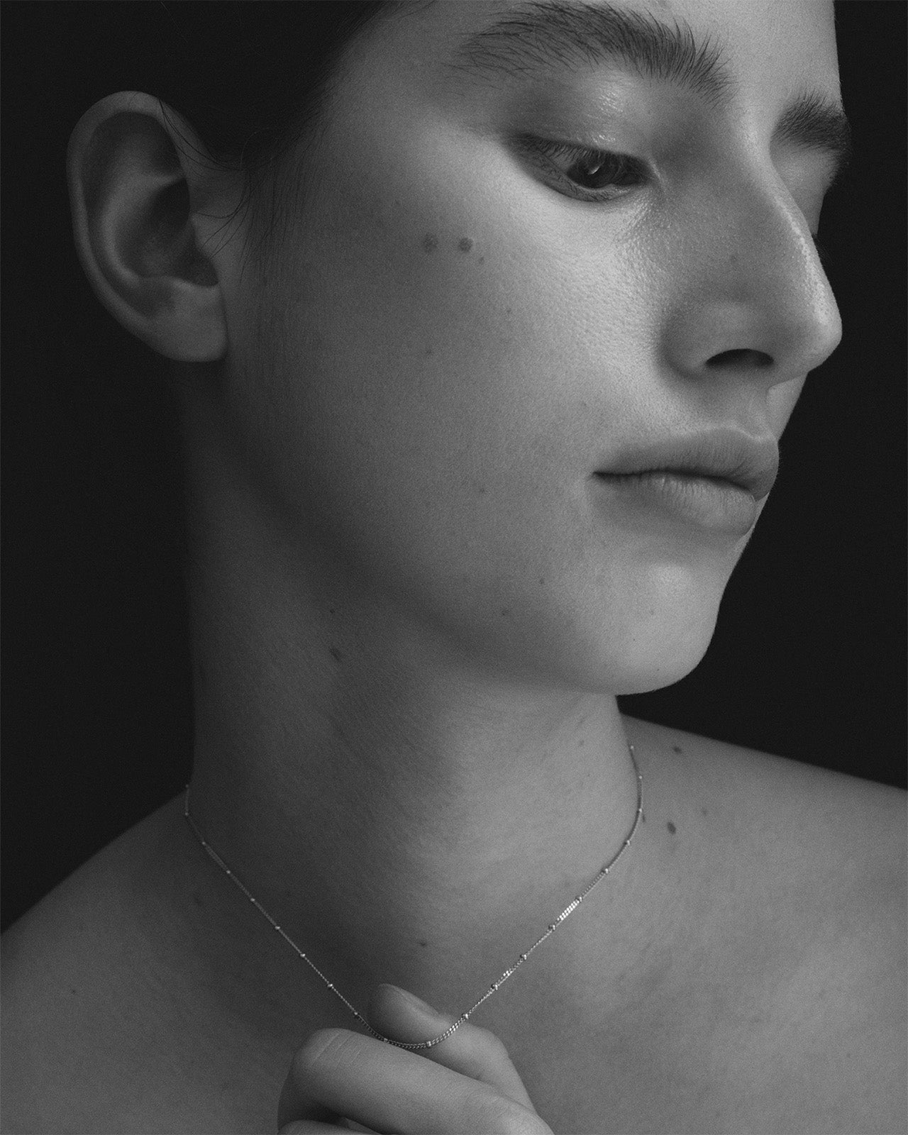 Fine Choker Chain Necklace - Silver