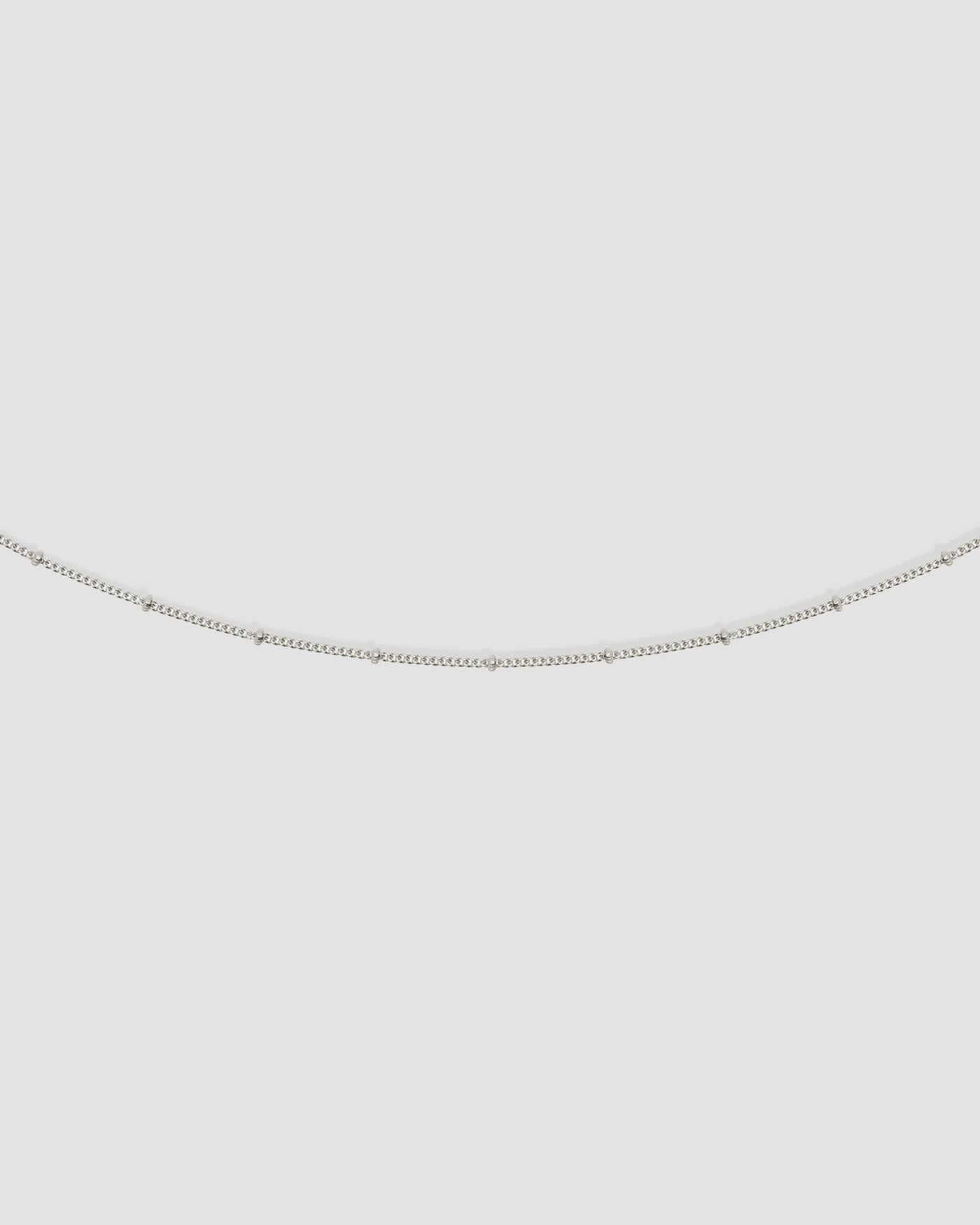 Fine Choker Chain Necklace - Silver