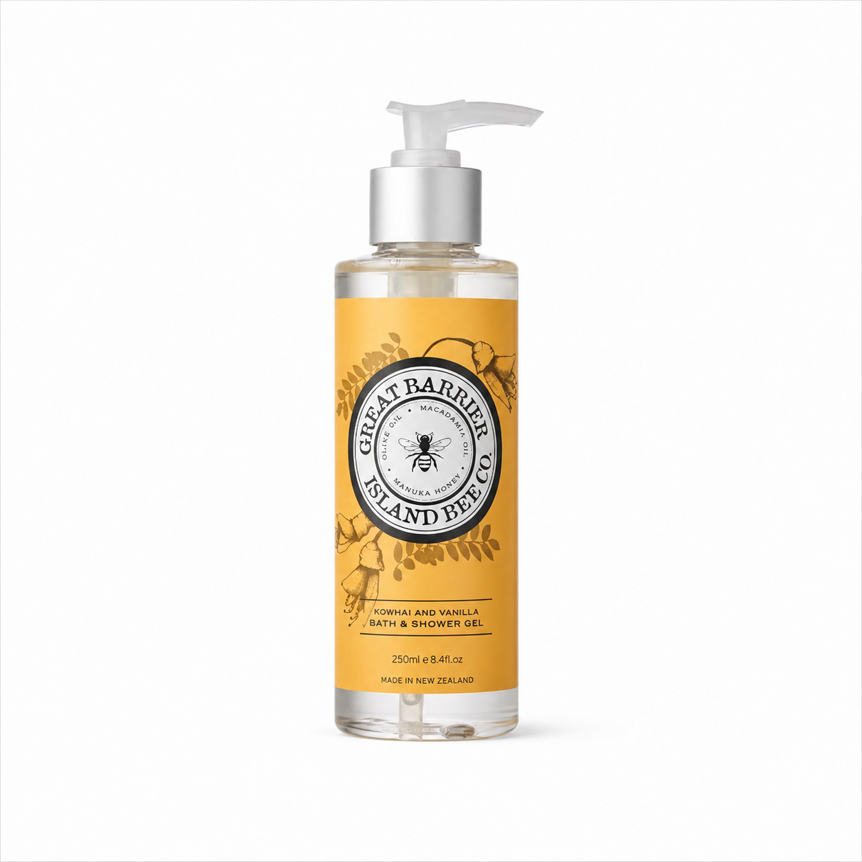 Great Barrier Island Bee Co  Kowhai & Vanilla Bath & Shower Gel