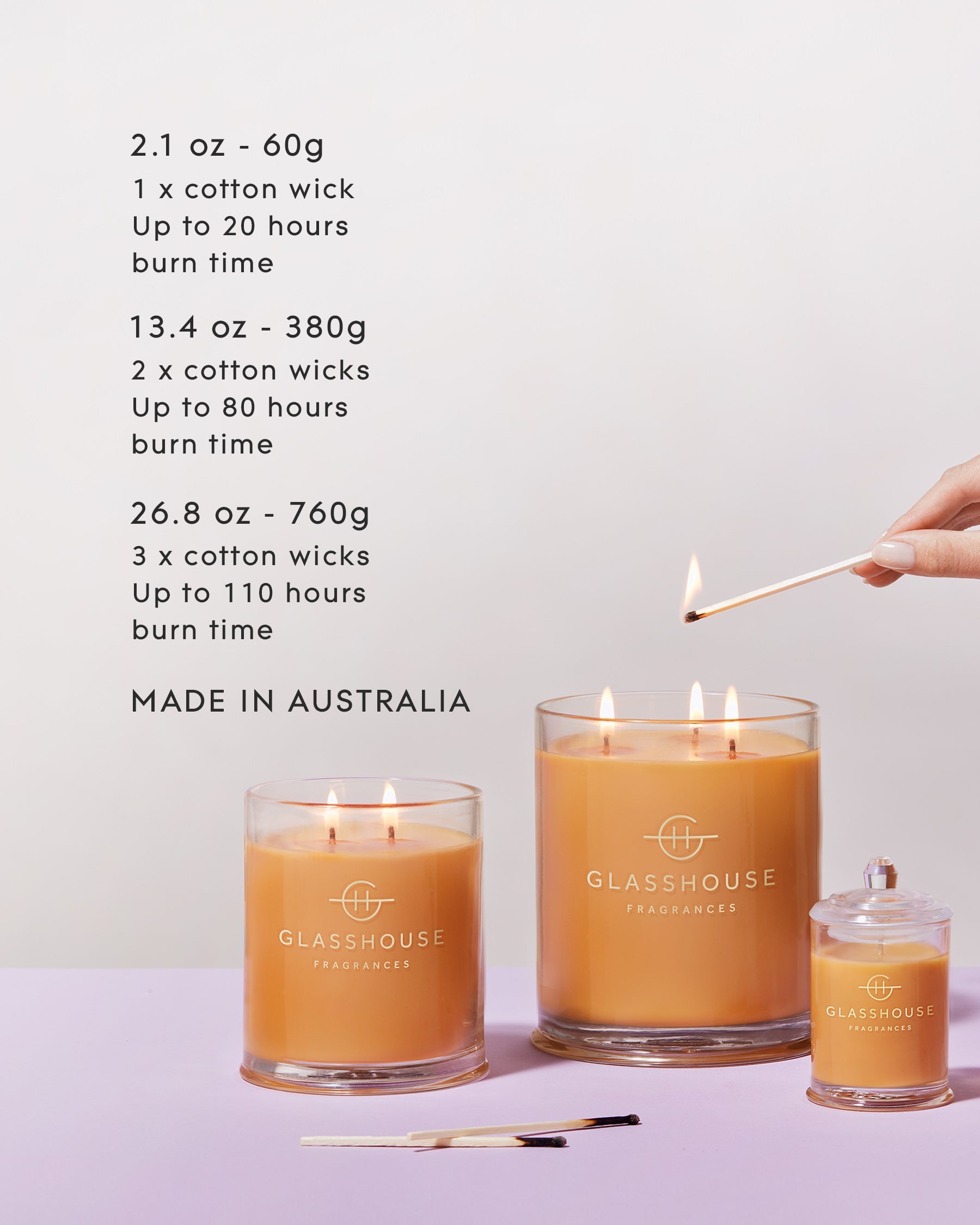 Glasshouse  -  Candle large 380g MELBOURNE MUSE