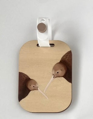 Luggage Tag - Kiwi  Pair