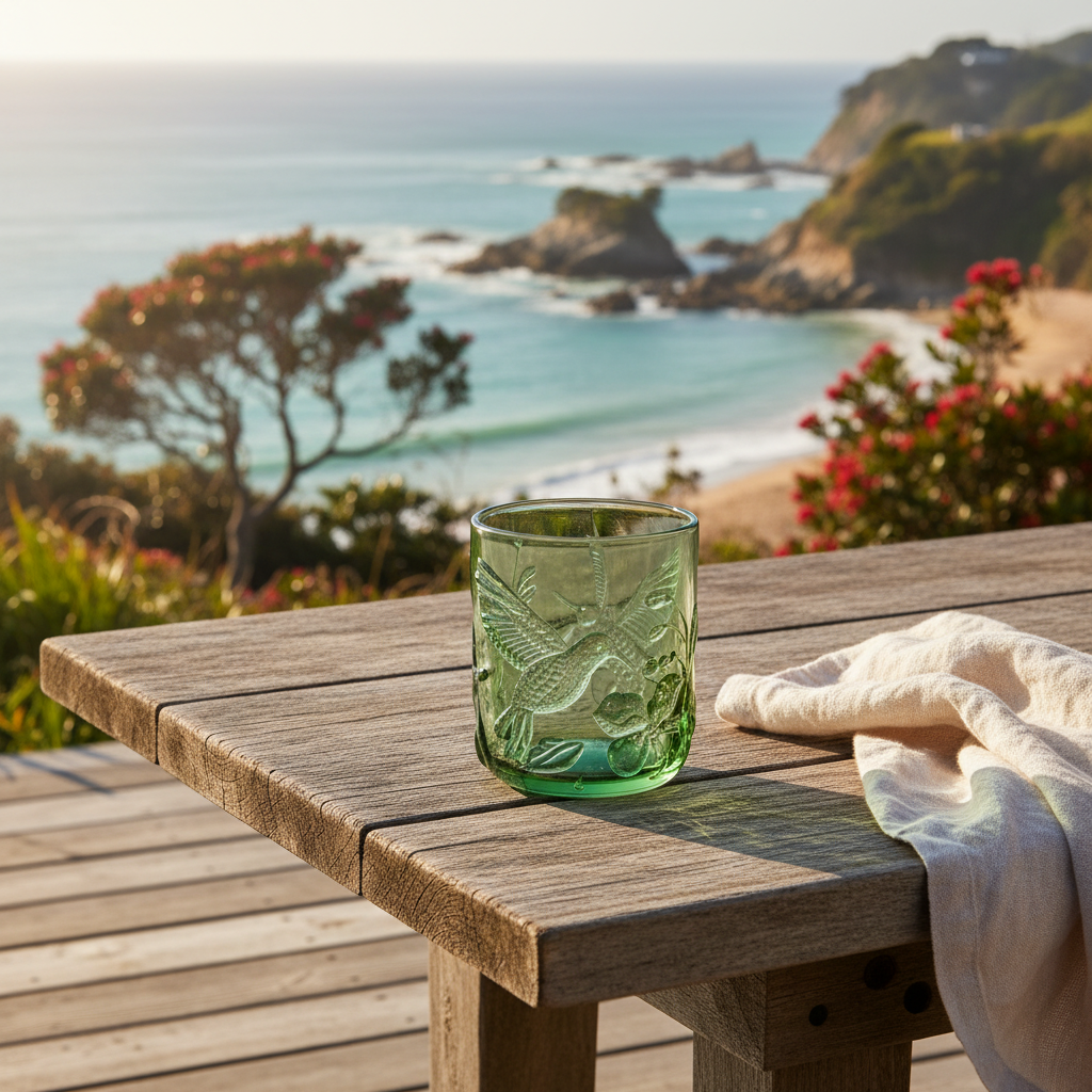 Nel Lusso Singe Noon Rainforest Glass Tumbler - Green
