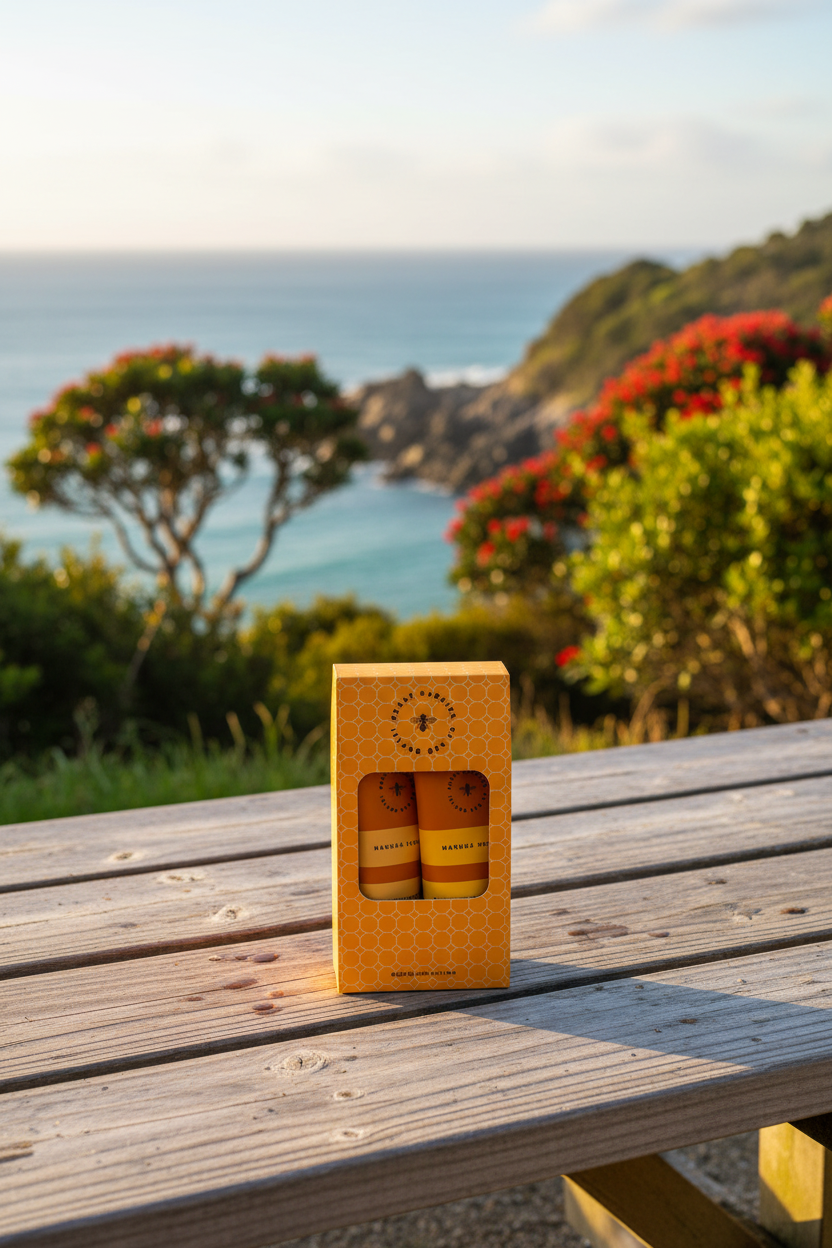 Manuka Honey Gift Pack – Bath & Shower Gel + Hand & Body Lotion Tubes