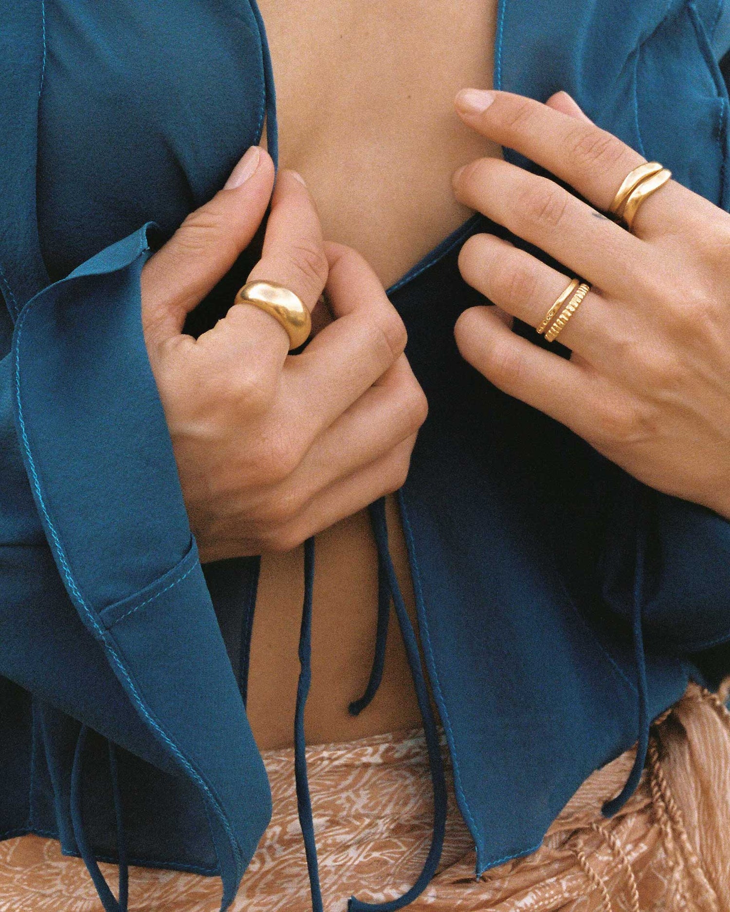 ESSENCE STACKING RING SET ( 18k Gold Plated)  - 7