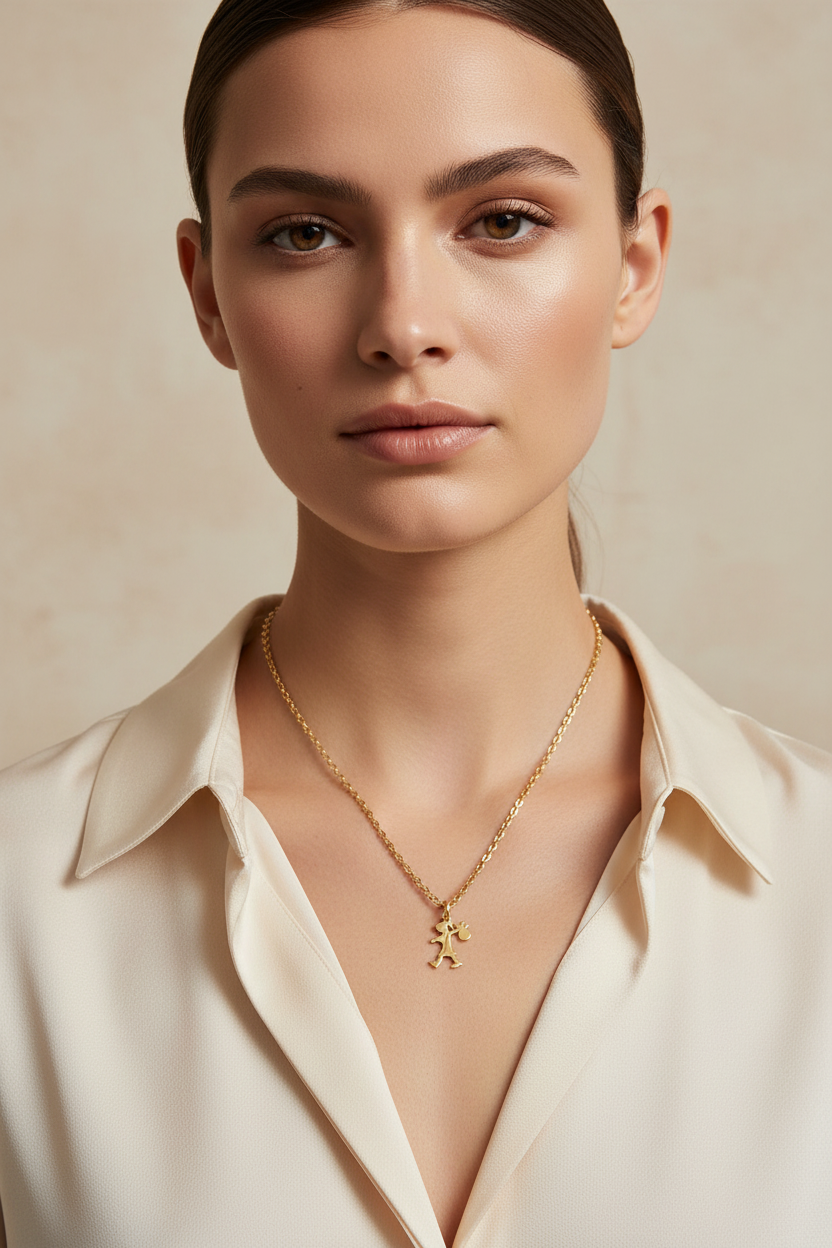 Karen Walker Runaway Girl Necklace - Gold Plated