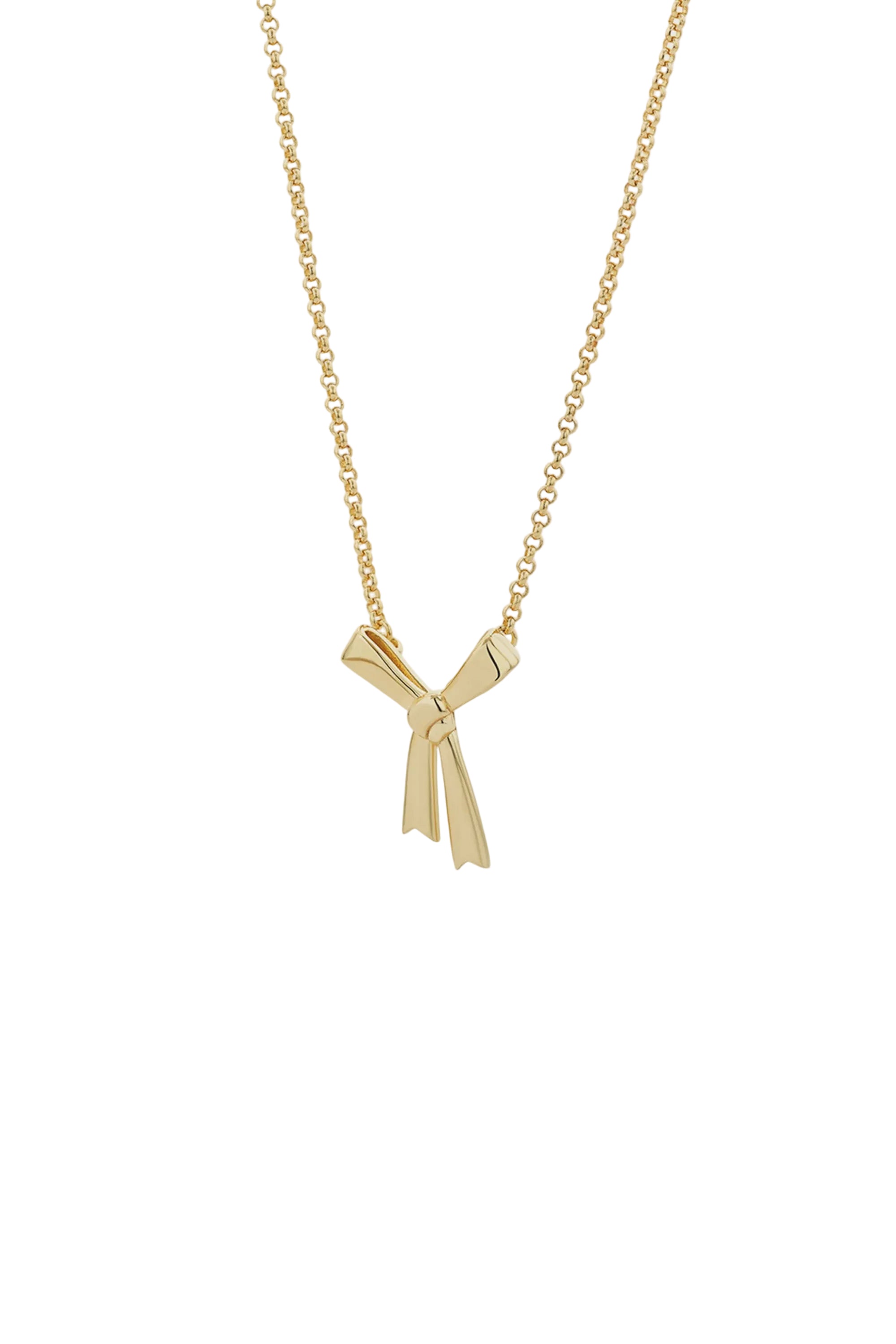 Karen Walker Small Bow Necklace - Gold Plated