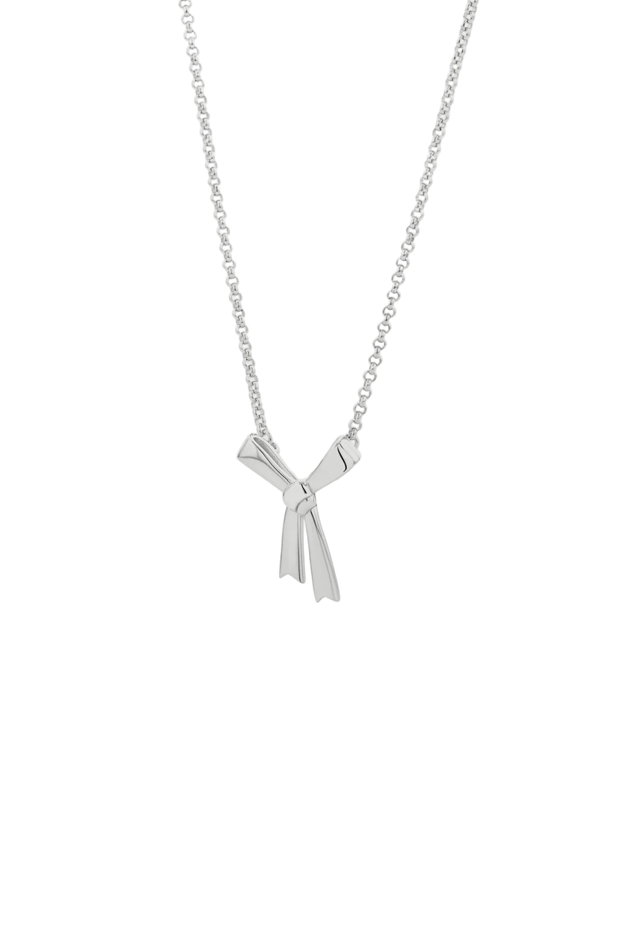 Karen Walker Small Bow Necklace - Sterling Silver