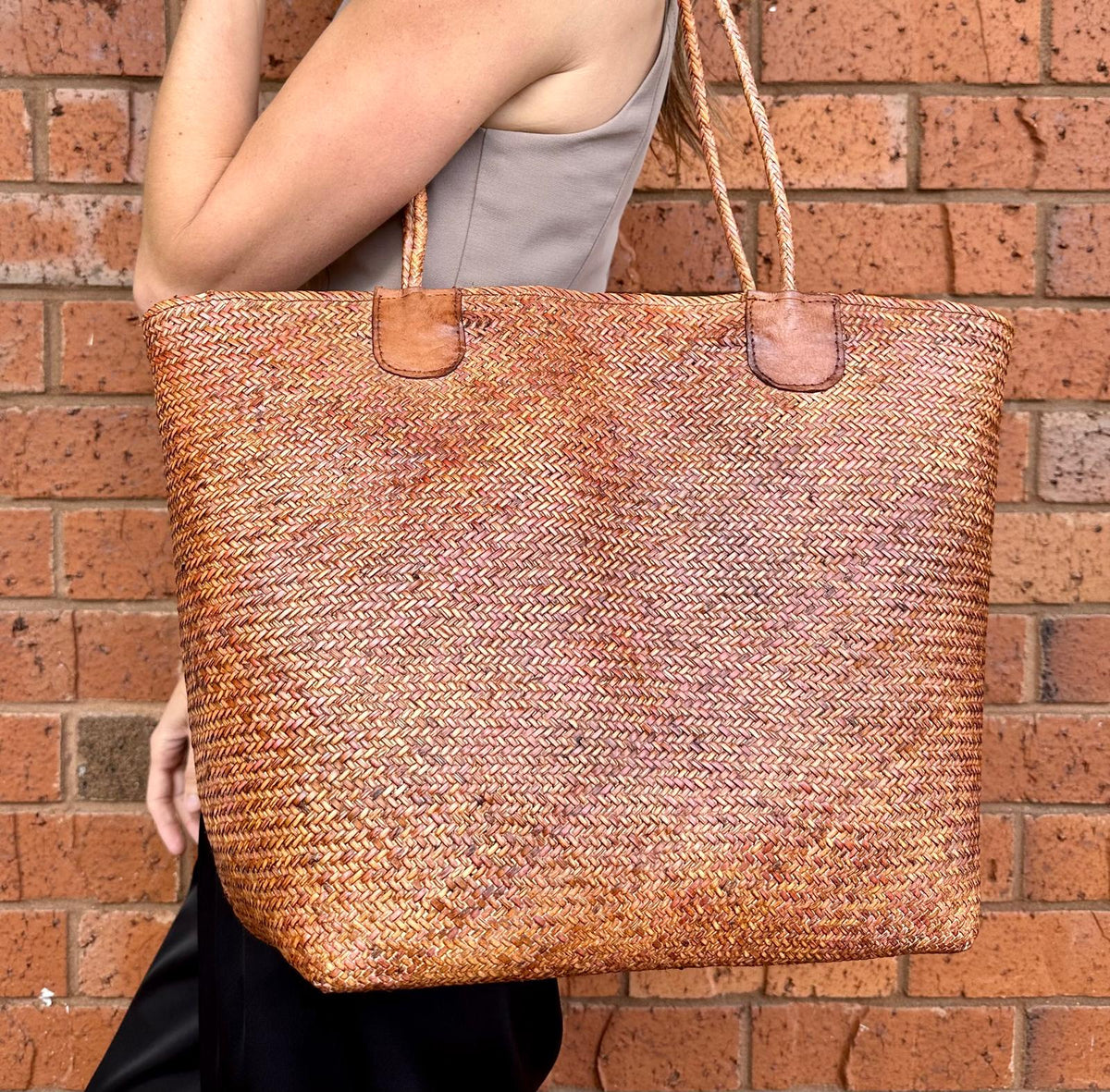 Borneo Bags Rattan Kandul Wide Base Tote – Vintage