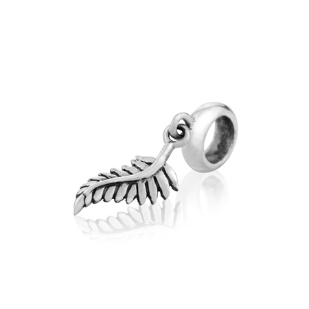 Aotearoa's Fern Pendant Charm (Honour) - Silver - Bead Charm - Dangle