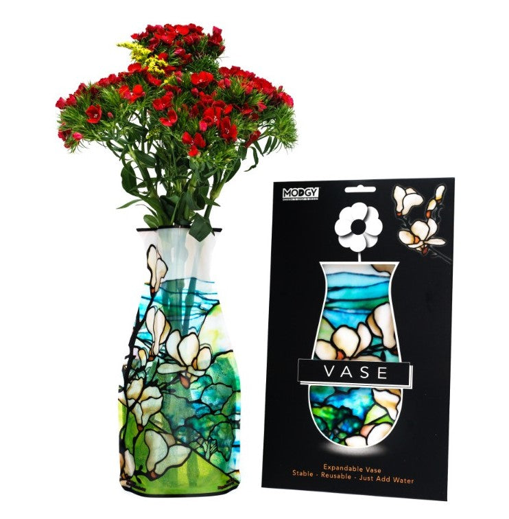 Louis C - Tiffany Magnolia Landscape   - Modgy Expandable Vase