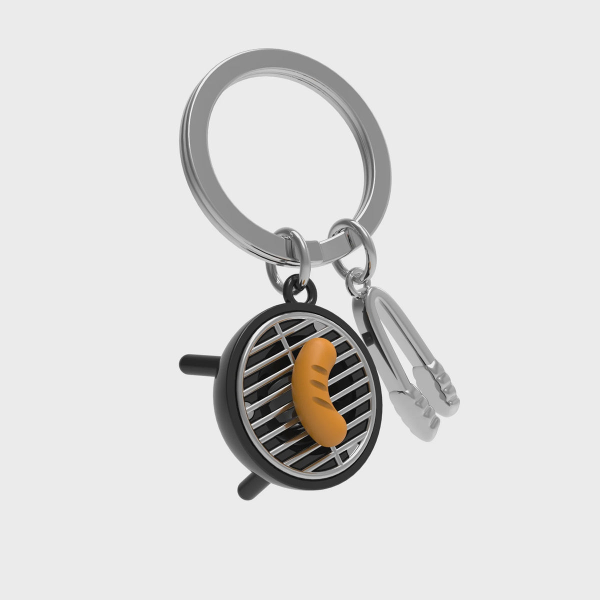 BBQ & Tongs Keychain