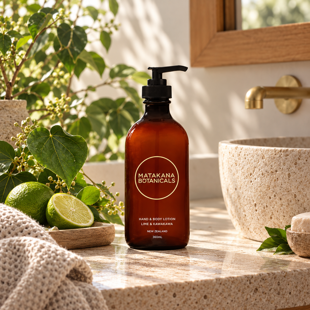Matakana Botanicals Lime & Kawakawa Hand & Body Lotion – 360ml