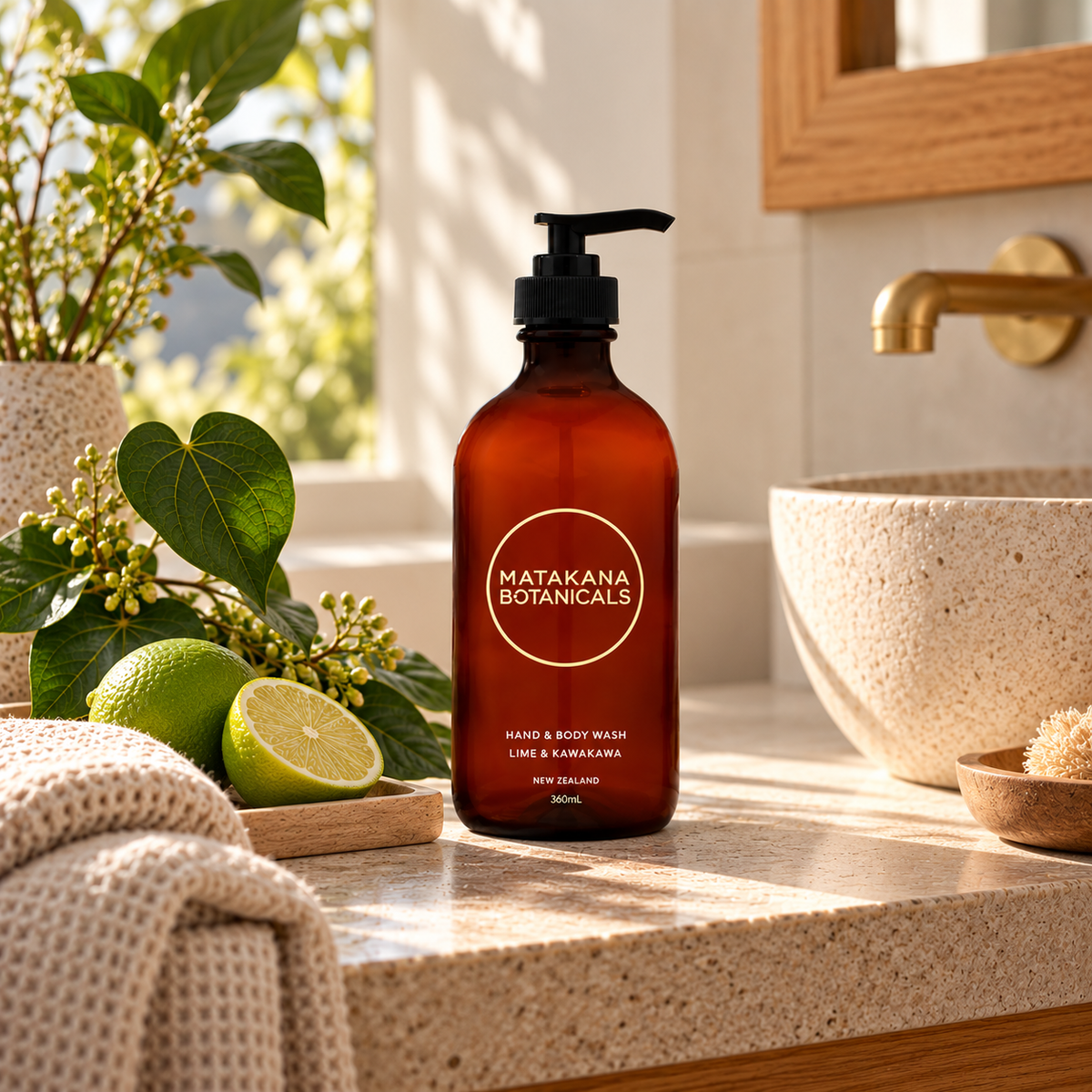 Matakana Botanicals Lime & Kawakawa Hand & Body Wash – 360ml