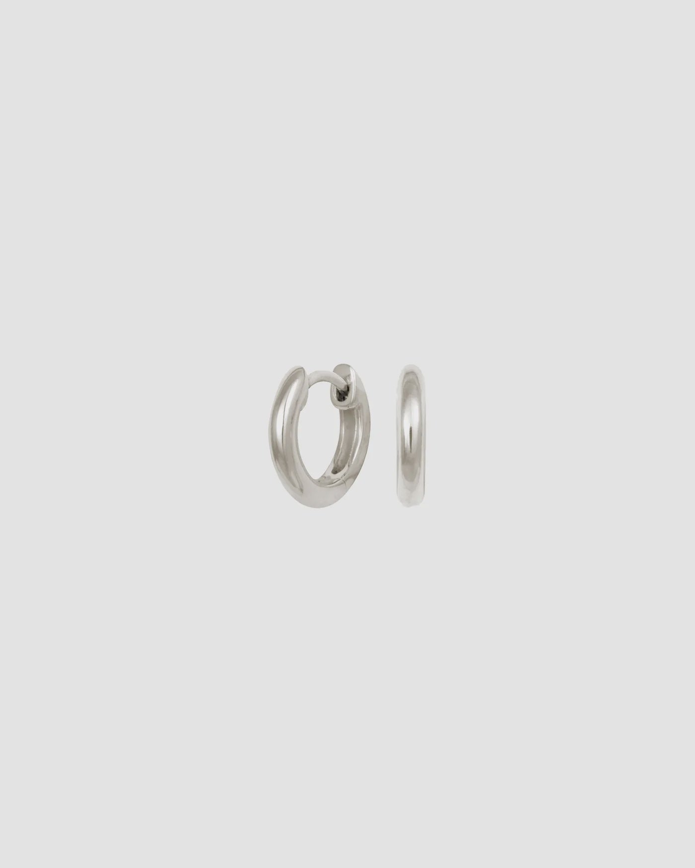 Omega Huggie Earrings - Silver