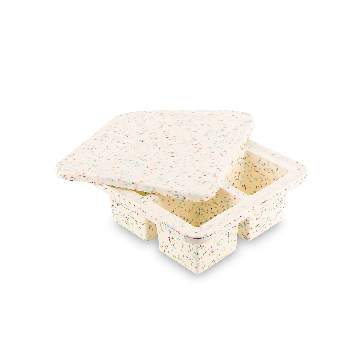 Ice Cube Tray Extra Large Speckled White