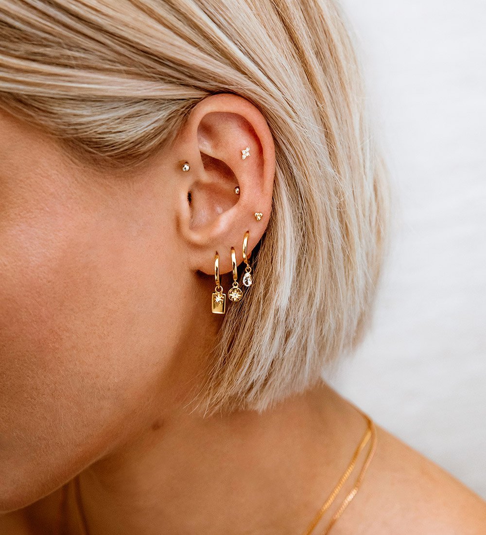 Teardrop Hoops (Gold)