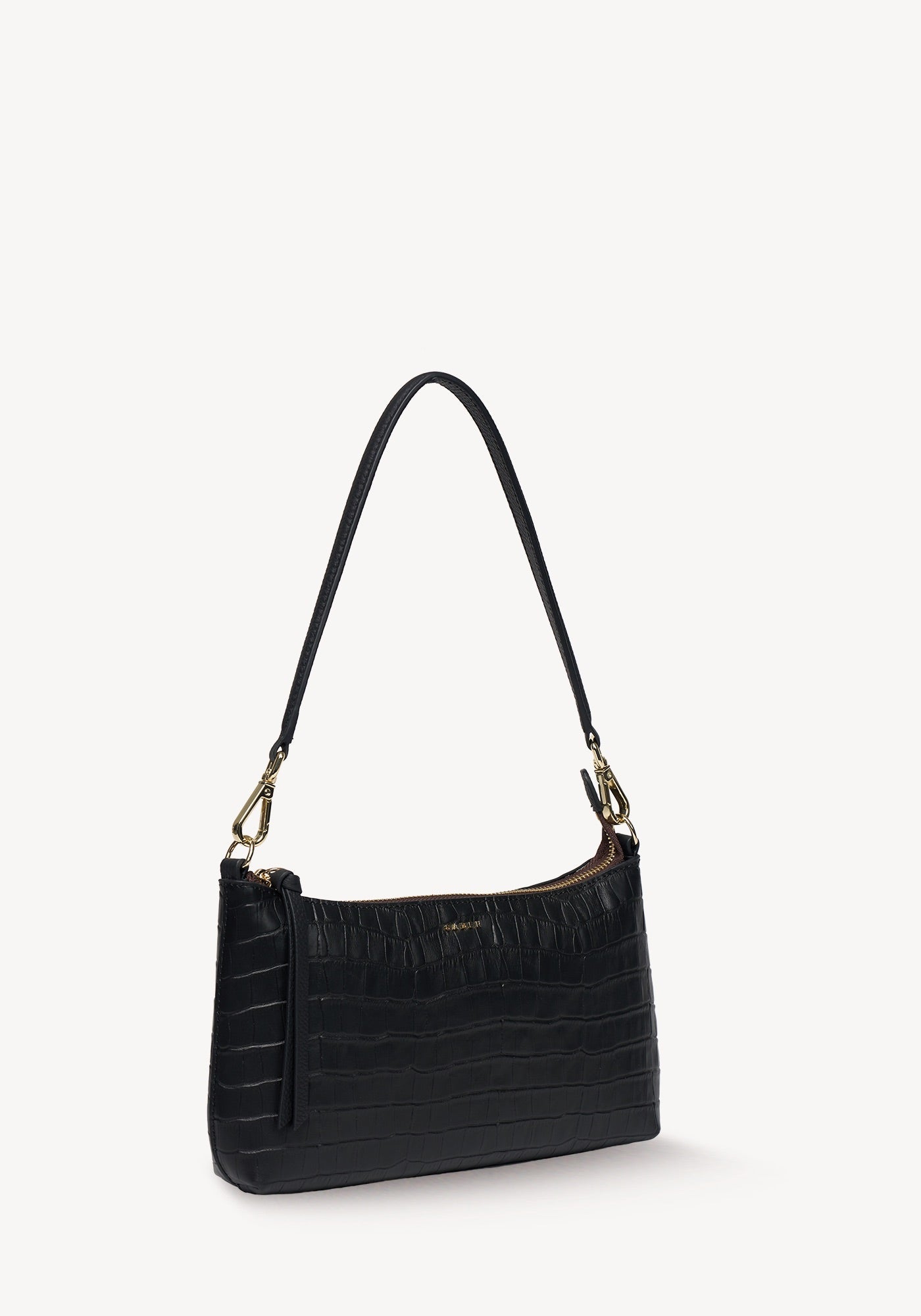 Haven Shoulder Bag - Black Croc