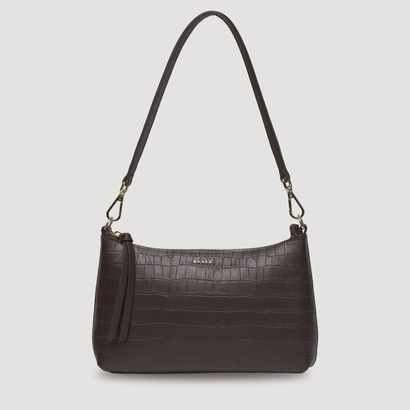 Haven Shoulder Bag - Cacao Croc
