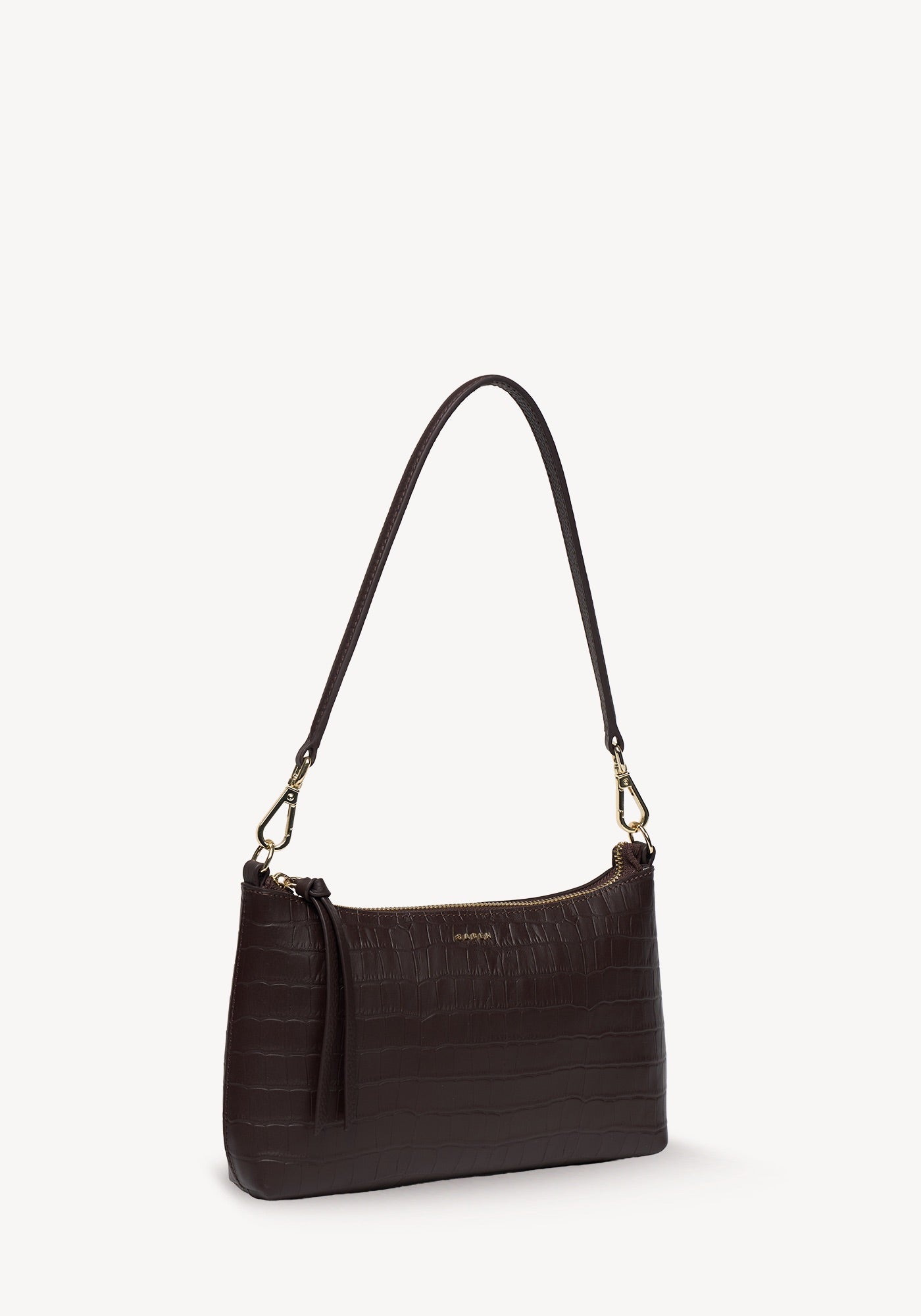 Haven Shoulder Bag - Cacao Croc