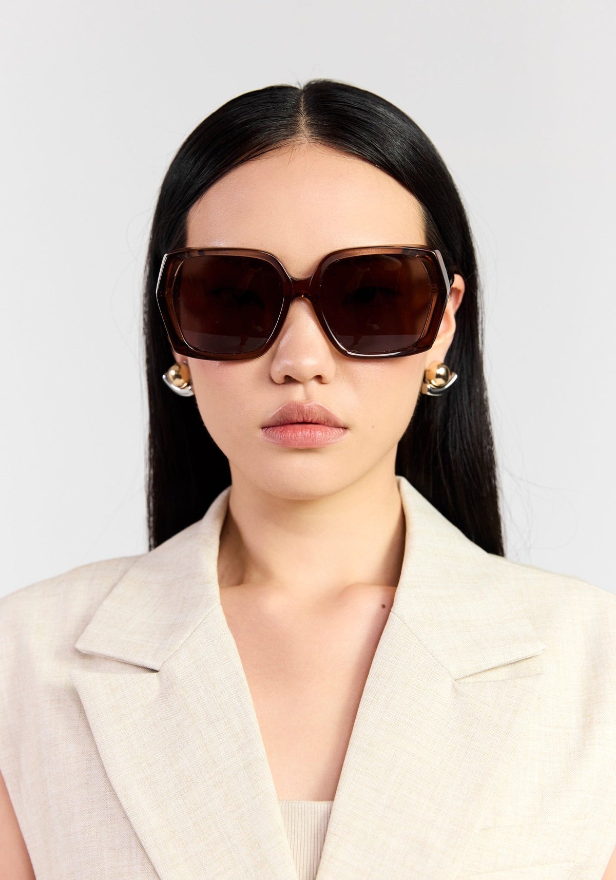 Remi Sunglasses - Sheer Brown