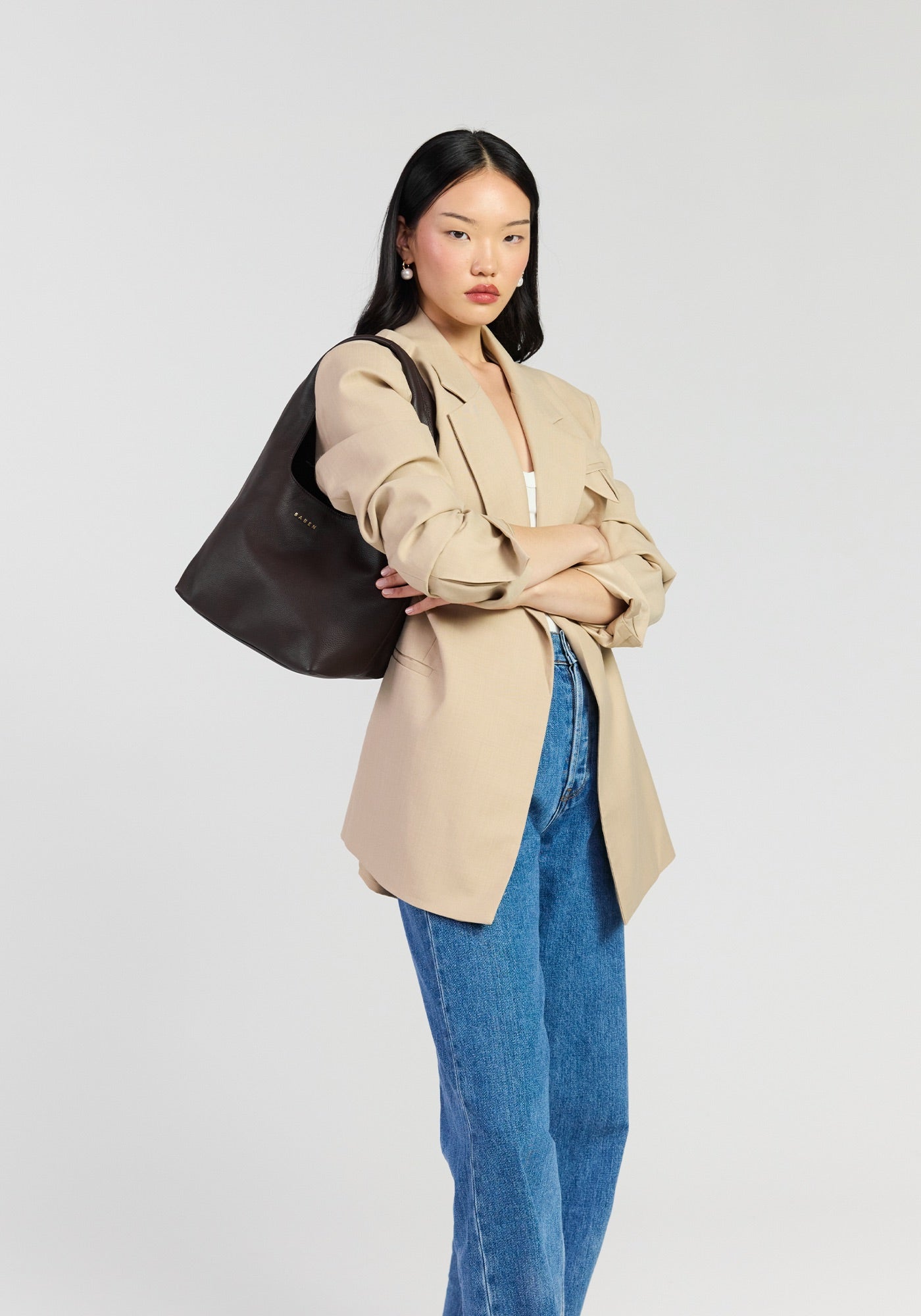 Kiki Shoulder Bag - Cacao Lightly Milled
