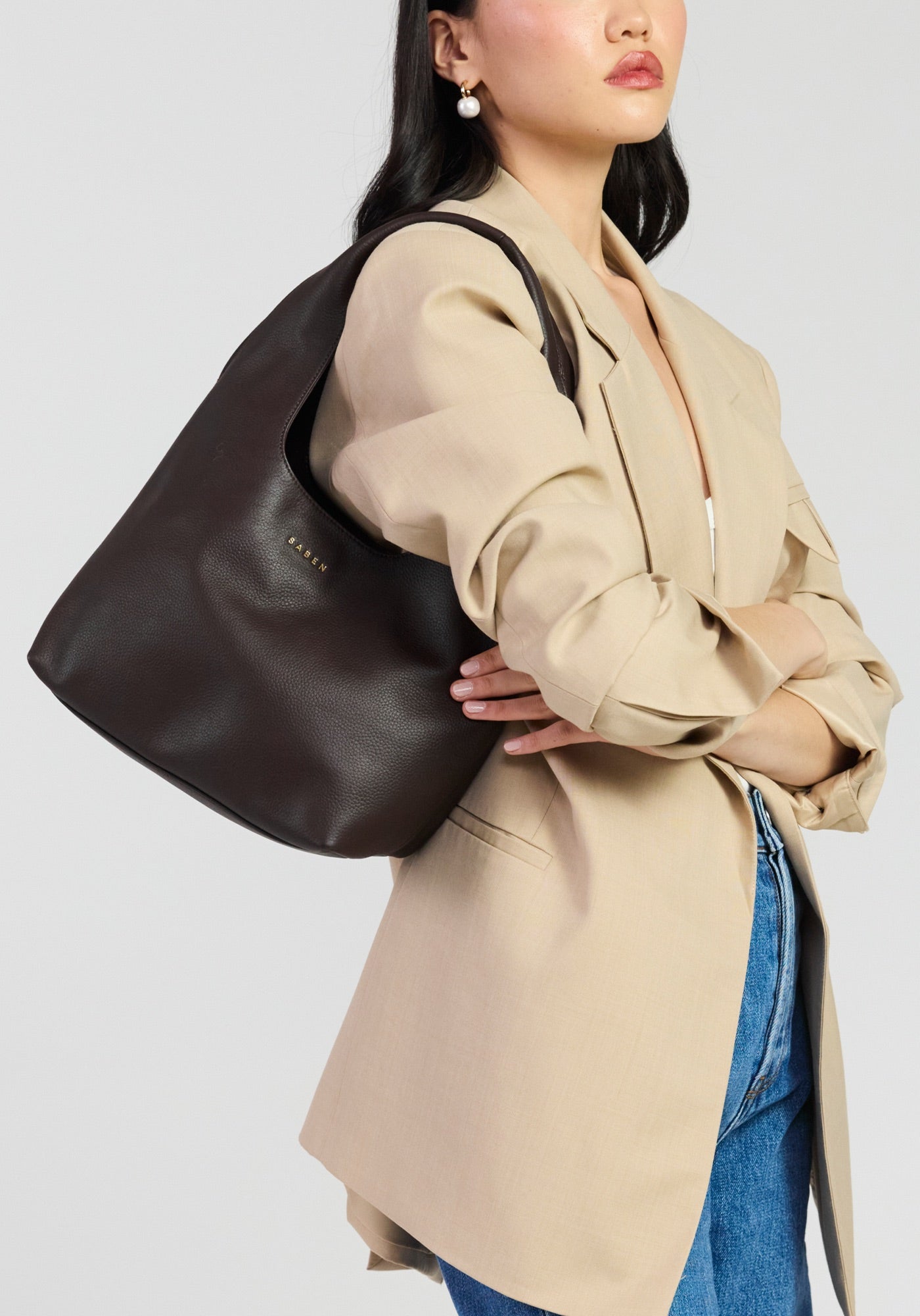 Kiki Shoulder Bag - Cacao Lightly Milled