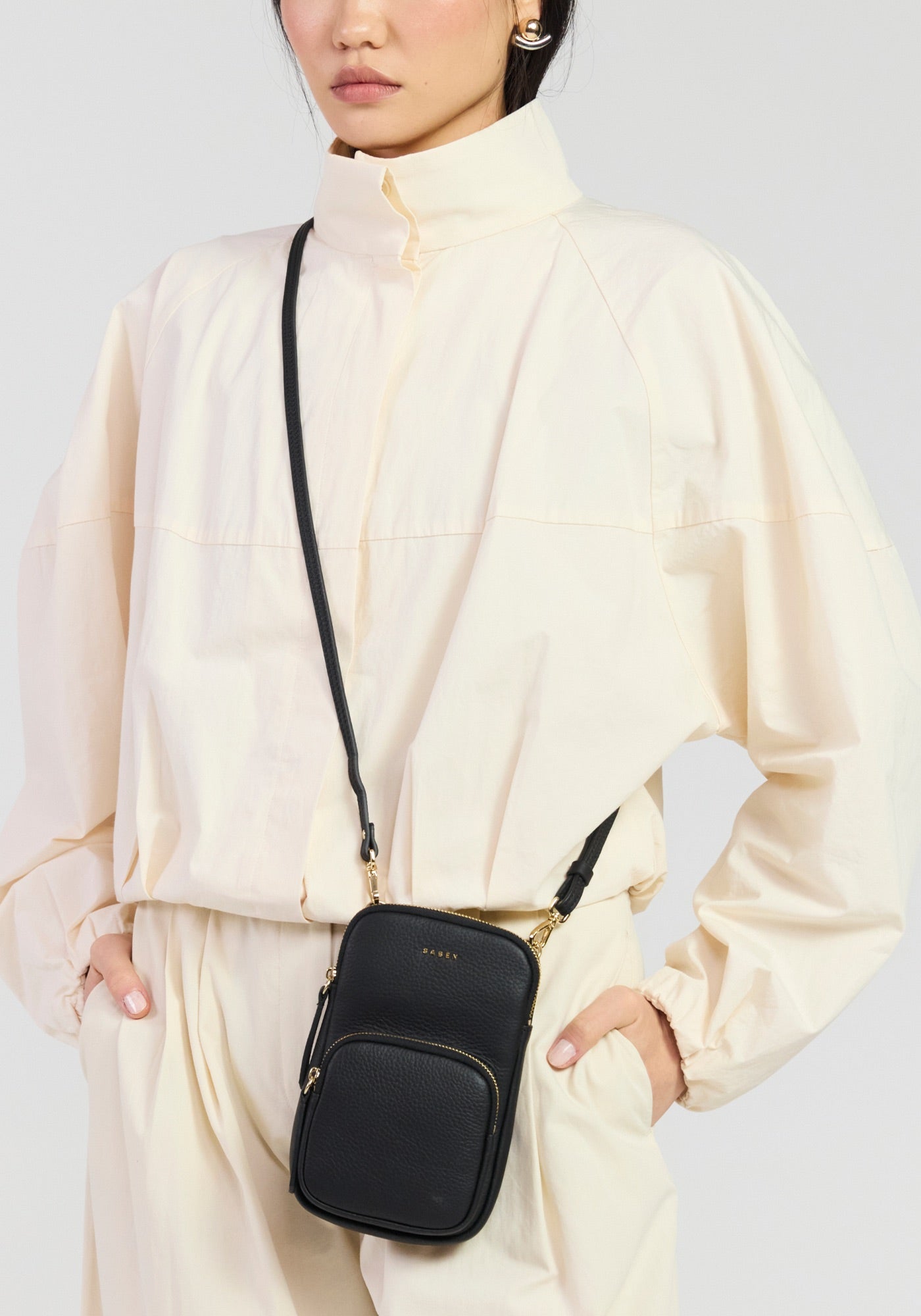 Nikko Luxe Pocket Phone Sling - BLACK LUXE