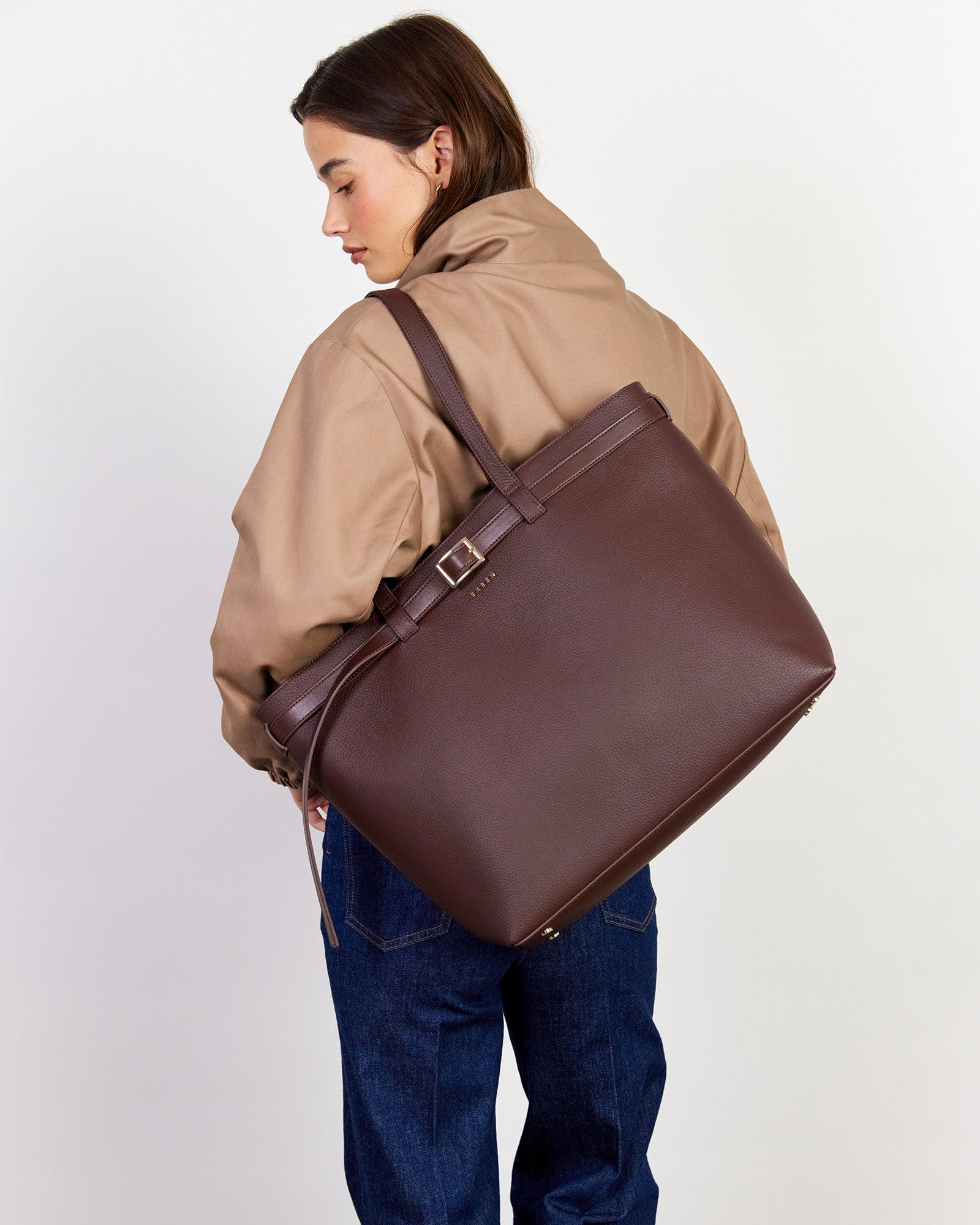Tia Shoulder Bag Espresso + Bronze