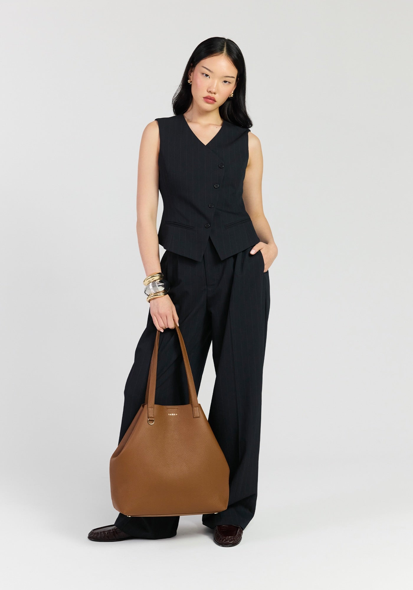 Carter Tote - Tan +  Tan Chain Print