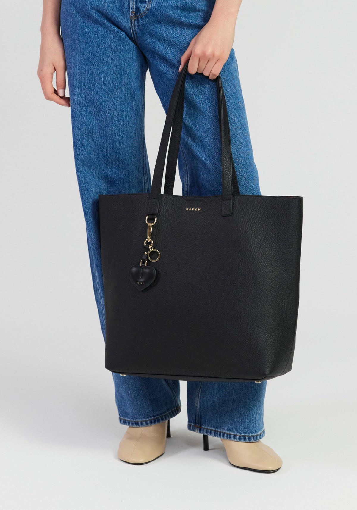 Carter Tote - Black Tan Chain Print