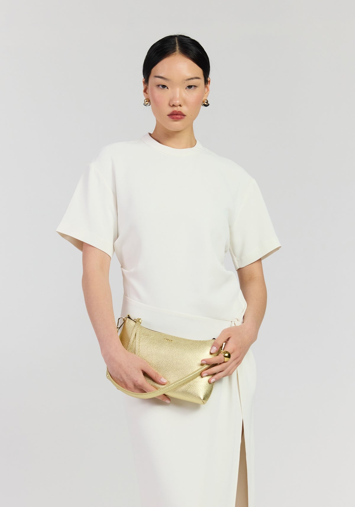 Haven Shoulder Bag - Champagne Metallic