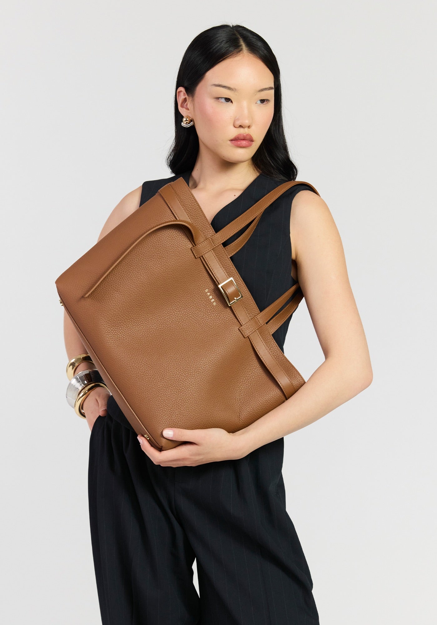 Tabby Shoulder Bag Tan + Bronze