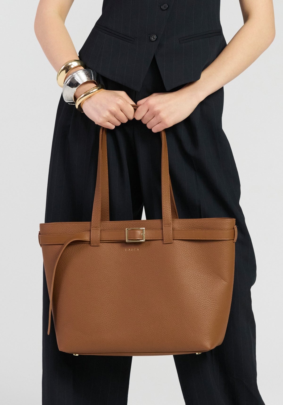 Tabby Shoulder Bag Tan + Bronze