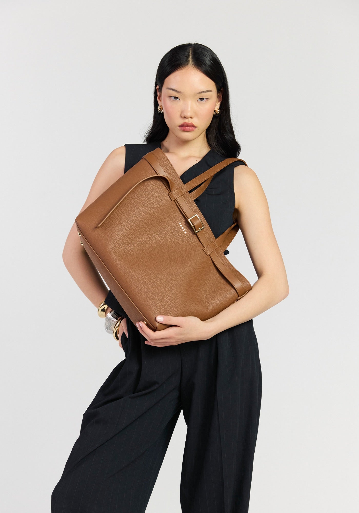 Tabby Shoulder Bag Tan + Bronze