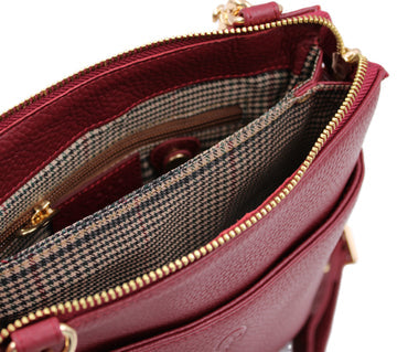 Second Nature Leather Crossbody Bag – Merlot
