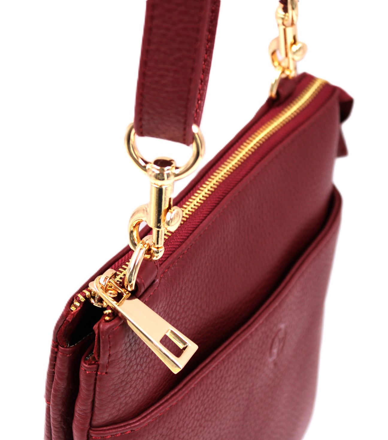 Second Nature Leather Crossbody Bag – Merlot