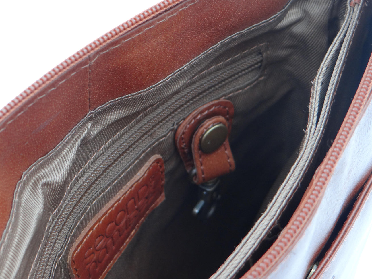 leather bag cross body - tan