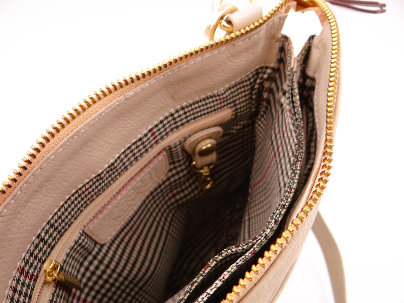 Cross Body Shoulder Bag gold fittings-wild oat