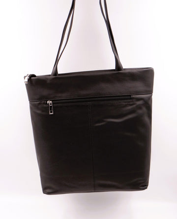 Leather Carry-All Tote - Black