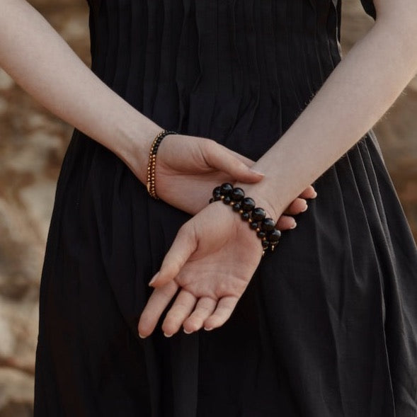 Aurora Bracelet Black Onyx + Silver