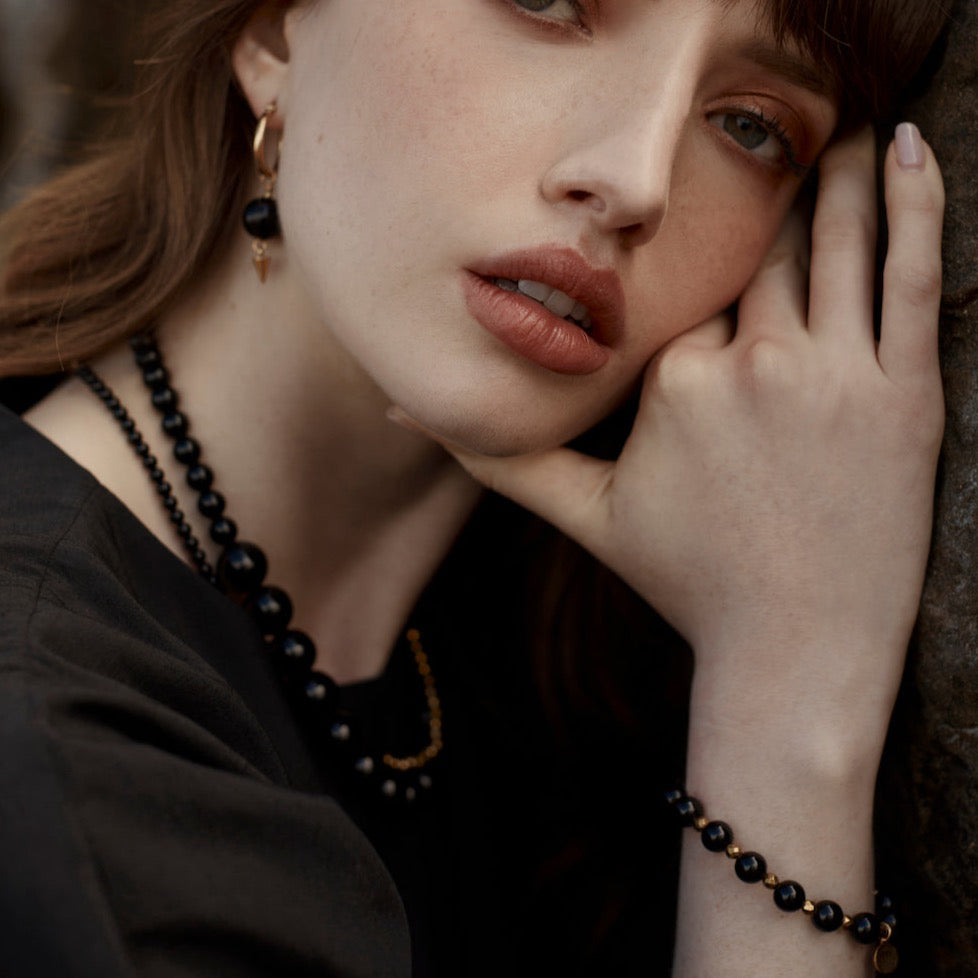 Aurora Bracelet Black Onyx + Silver