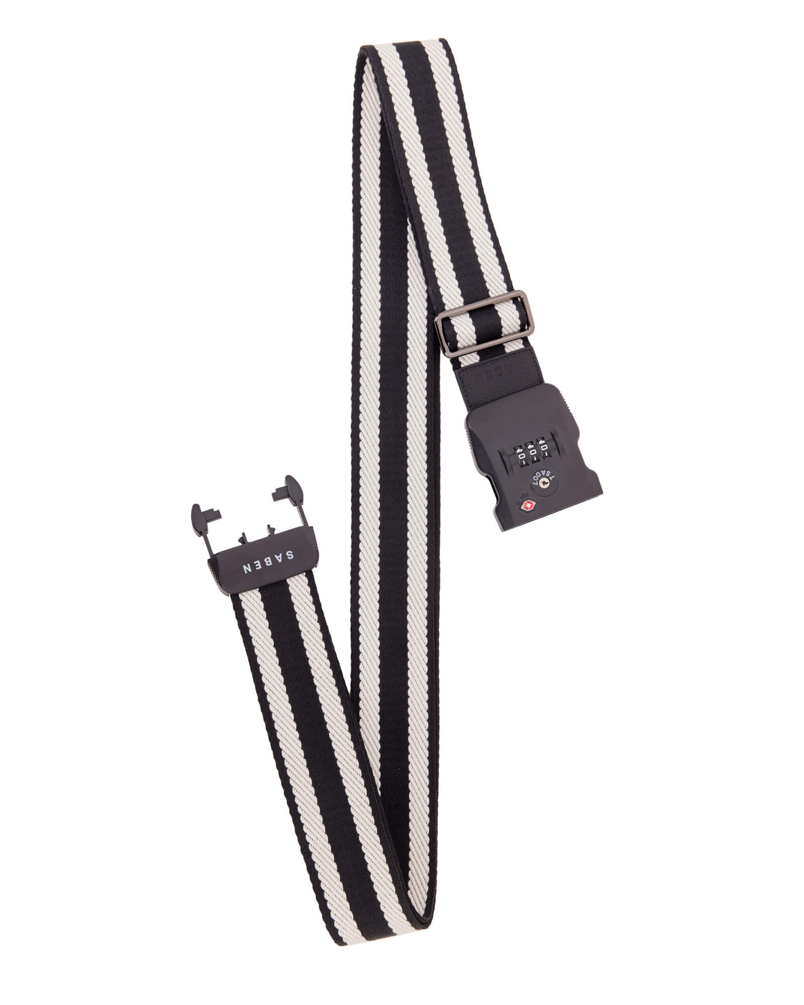 London Luggage Strap Black Stripe
