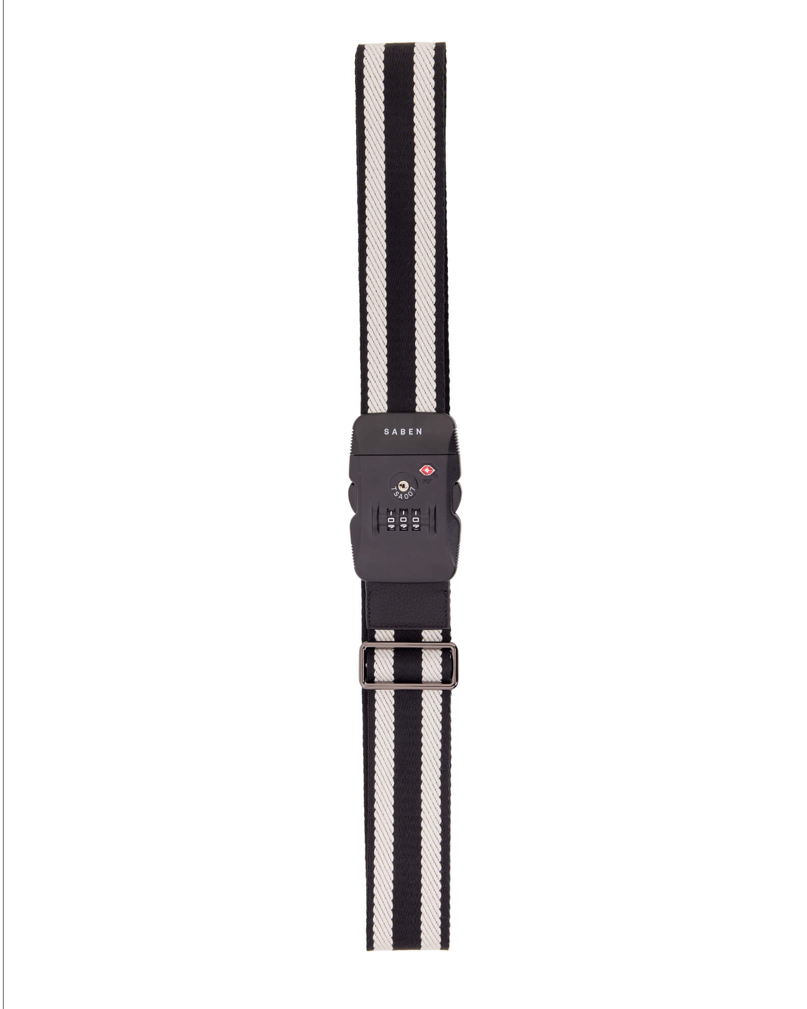 London Luggage Strap Black Stripe