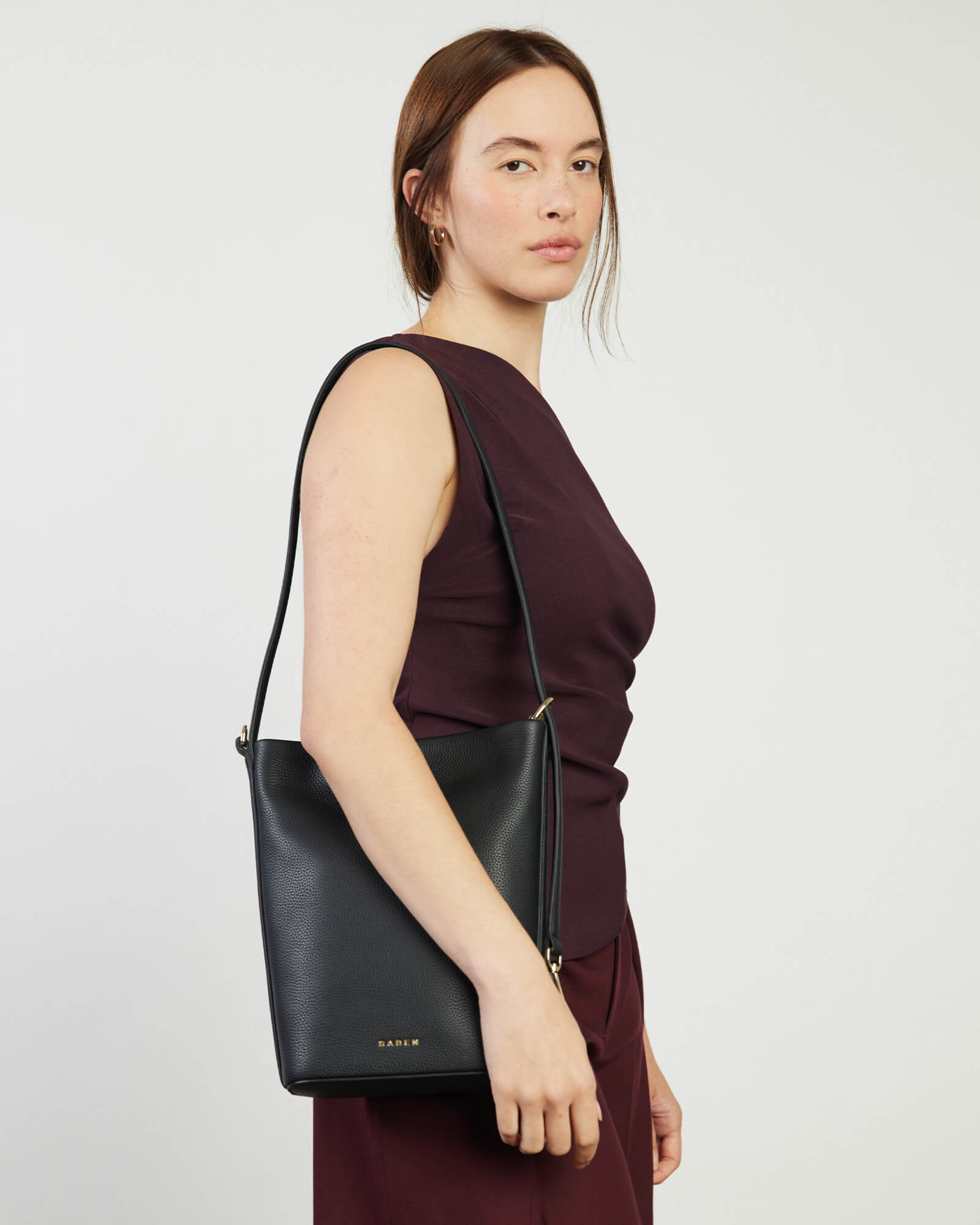 Jojo Medium Bucket Shoulder Bag - Black