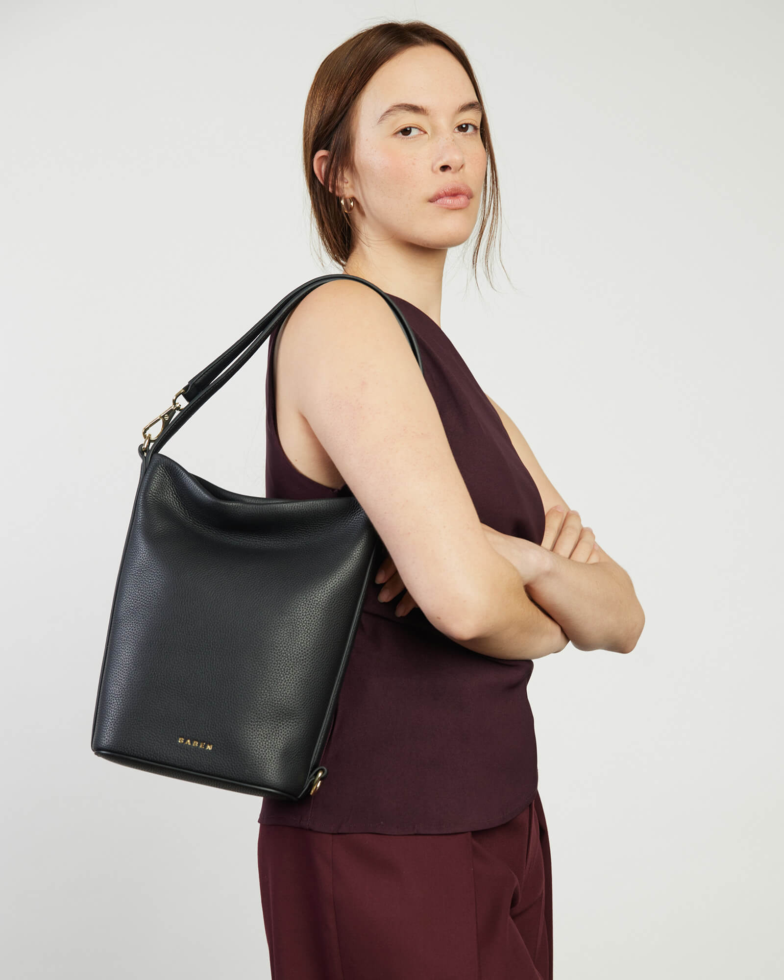 Jojo Medium Bucket Shoulder Bag - Black