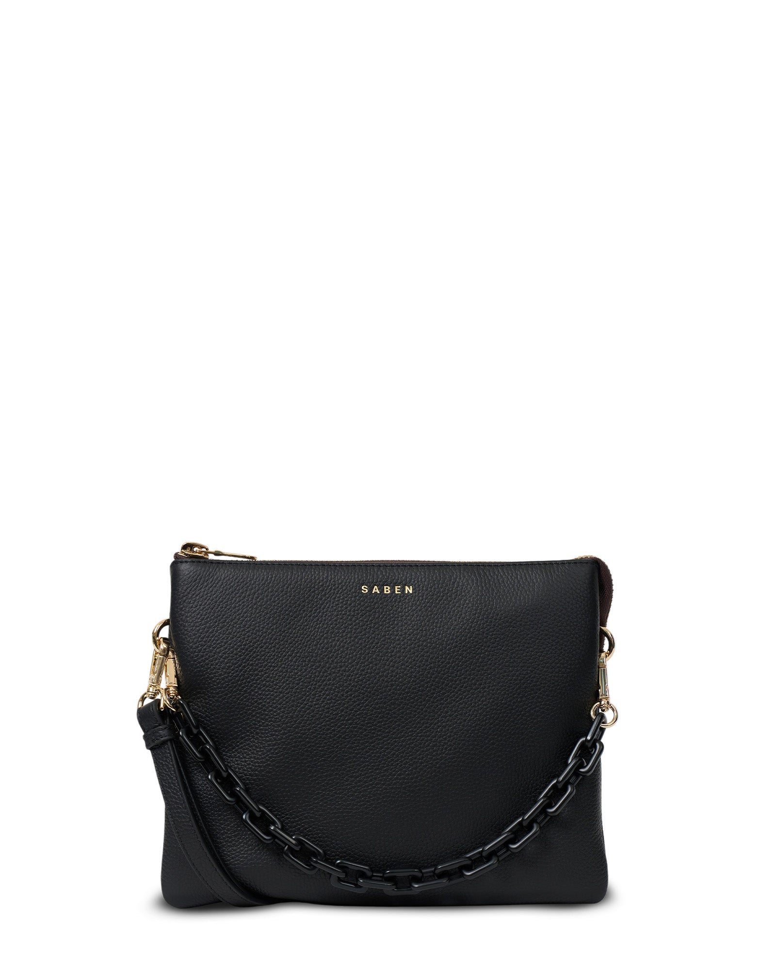 Matilda Crossbody - Black + Tonal Chain