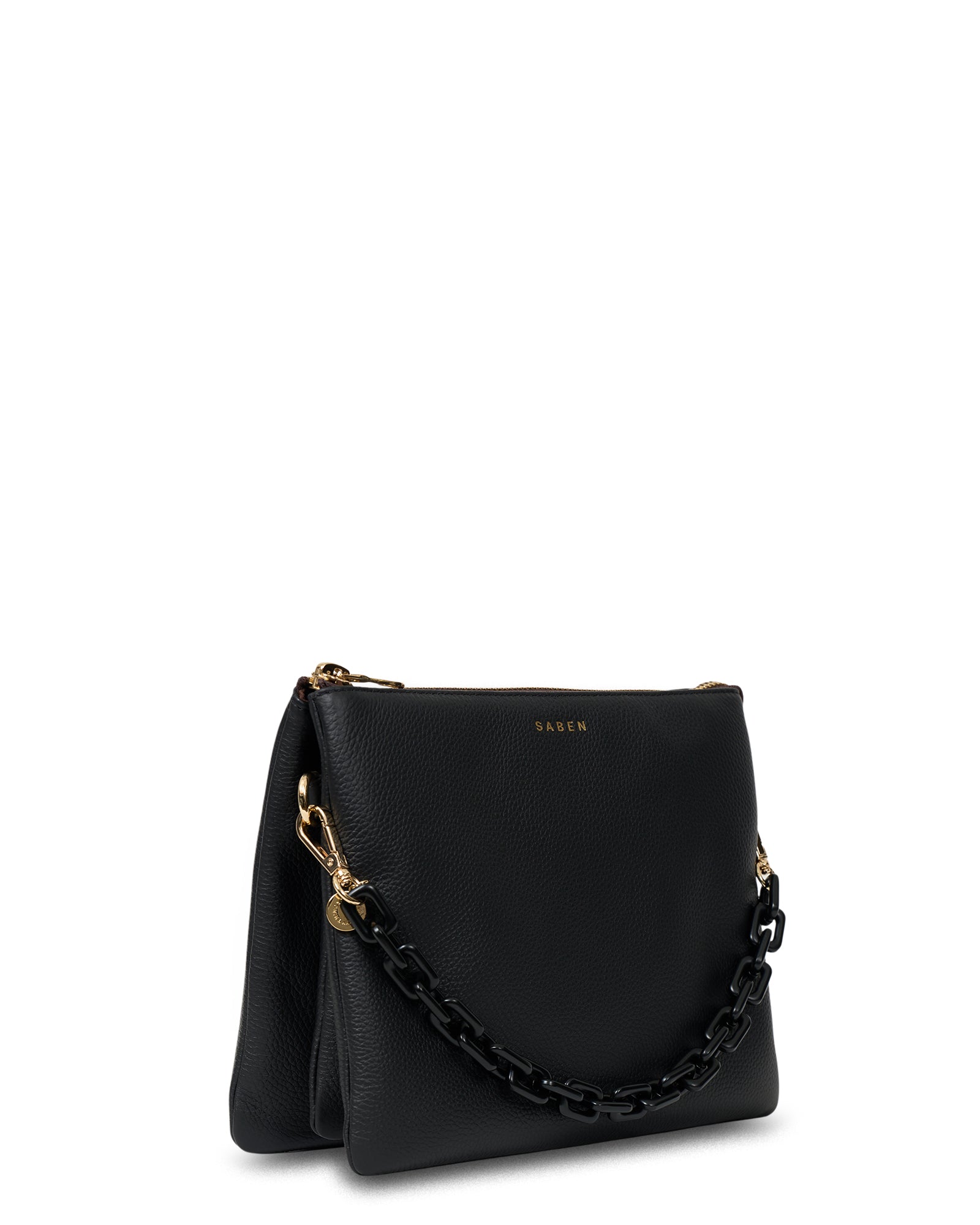 Matilda Crossbody - Black + Tonal Chain